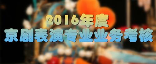 屌操逼大综合国家京剧院2016年度京剧表演专业业务考...